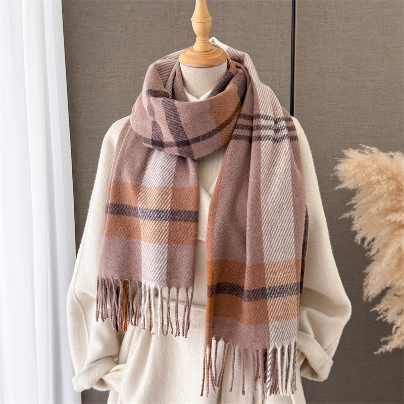 Street Fashion Hijab - Luxury Plaid Scarf Fashion Pashmina Hijab
