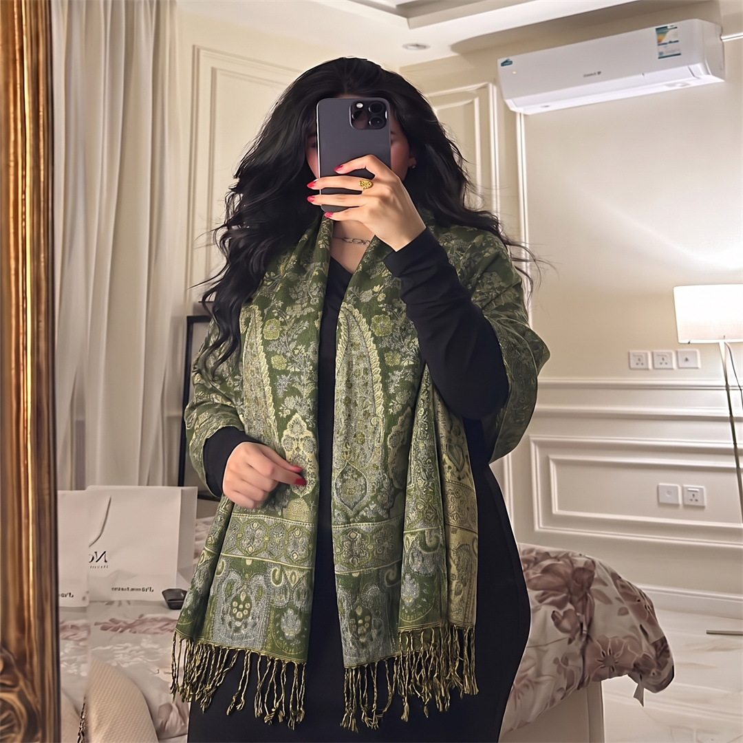Street Fashion Hijab - Fashion Paisley Jacquard Tassel Shawl Women