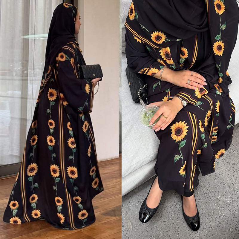 Dubai Cardigan Robe Dress with - Street Fashion Dubai ulasan dan harga