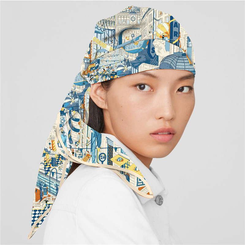 Silk Scarf Women City Street P - Street Fashion Hijab ulasan dan harga