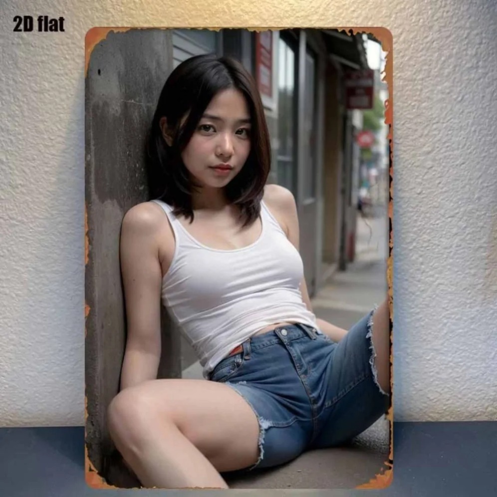 New Trendy HD Metal Wall Art - - Asian Street Fashion Girls ulasan dan harga