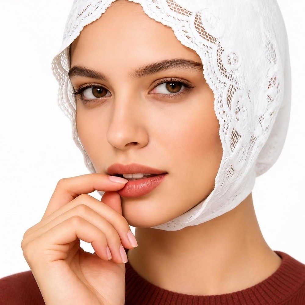 Lace Decorative Turban Caps Ne - Street Fashion Hijab ulasan dan harga
