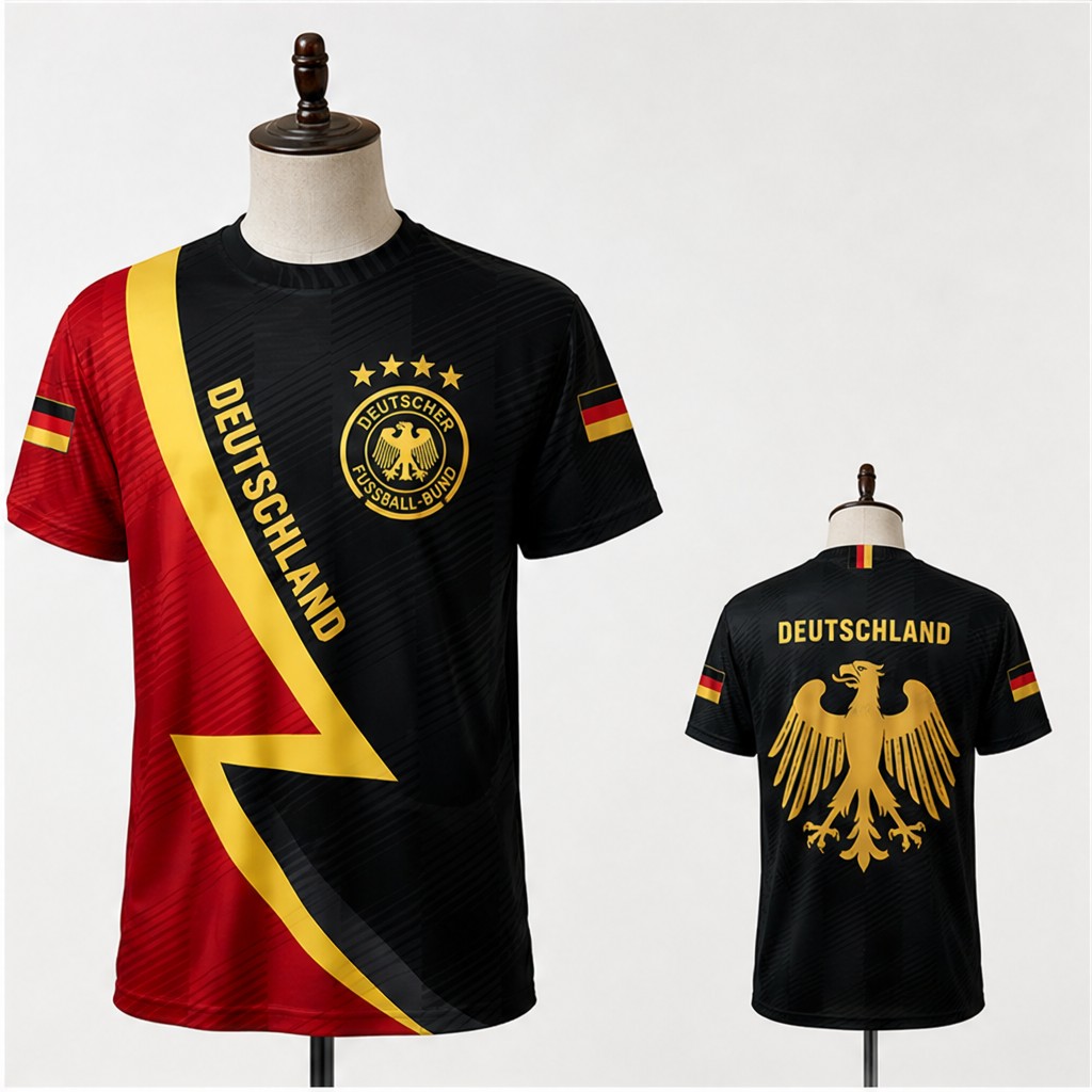 Mens Germany Round Neck T Shir - Street Fashion Germany ulasan dan harga
