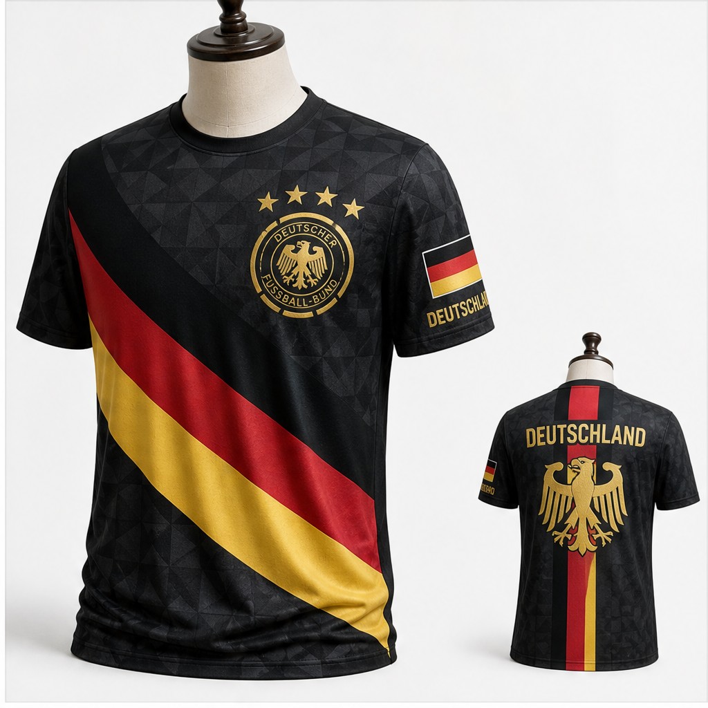 Mens Germany Round Neck T Shir - Street Fashion Germany ulasan dan harga