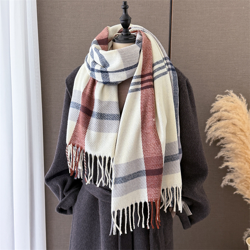Luxury Plaid Scarf Fashion Pas - Street Fashion Hijab ulasan dan harga