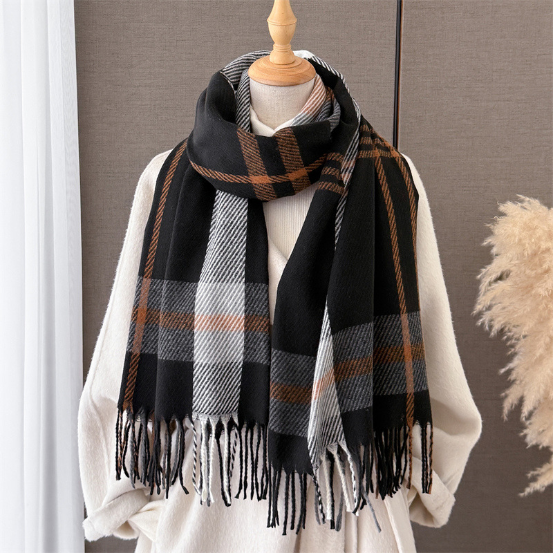 Luxury Plaid Scarf Fashion Pas - Street Fashion Hijab ulasan dan harga