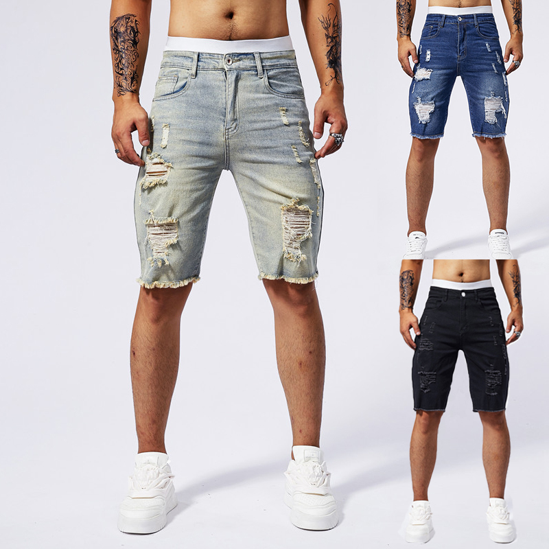 2025 Summer New Men's Ripped D - Street Fashion Brand ulasan dan harga