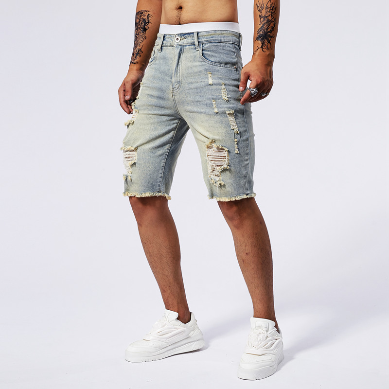 2025 Summer New Men's Ripped D - Street Fashion Brand ulasan dan harga