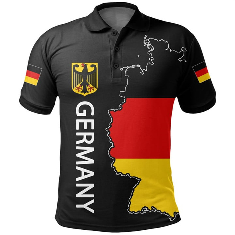 German Coat Of Arms Polo Shirt - Street Fashion Germany ulasan dan harga