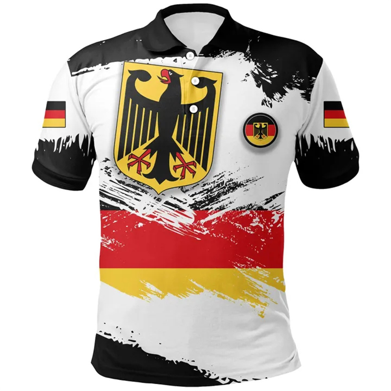 German Coat Of Arms Polo Shirt - Street Fashion Germany ulasan dan harga