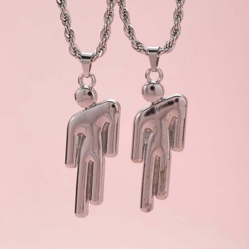 2Pcs Hip Hop Stainless Steel S - Fashion Street Singapore ulasan dan harga