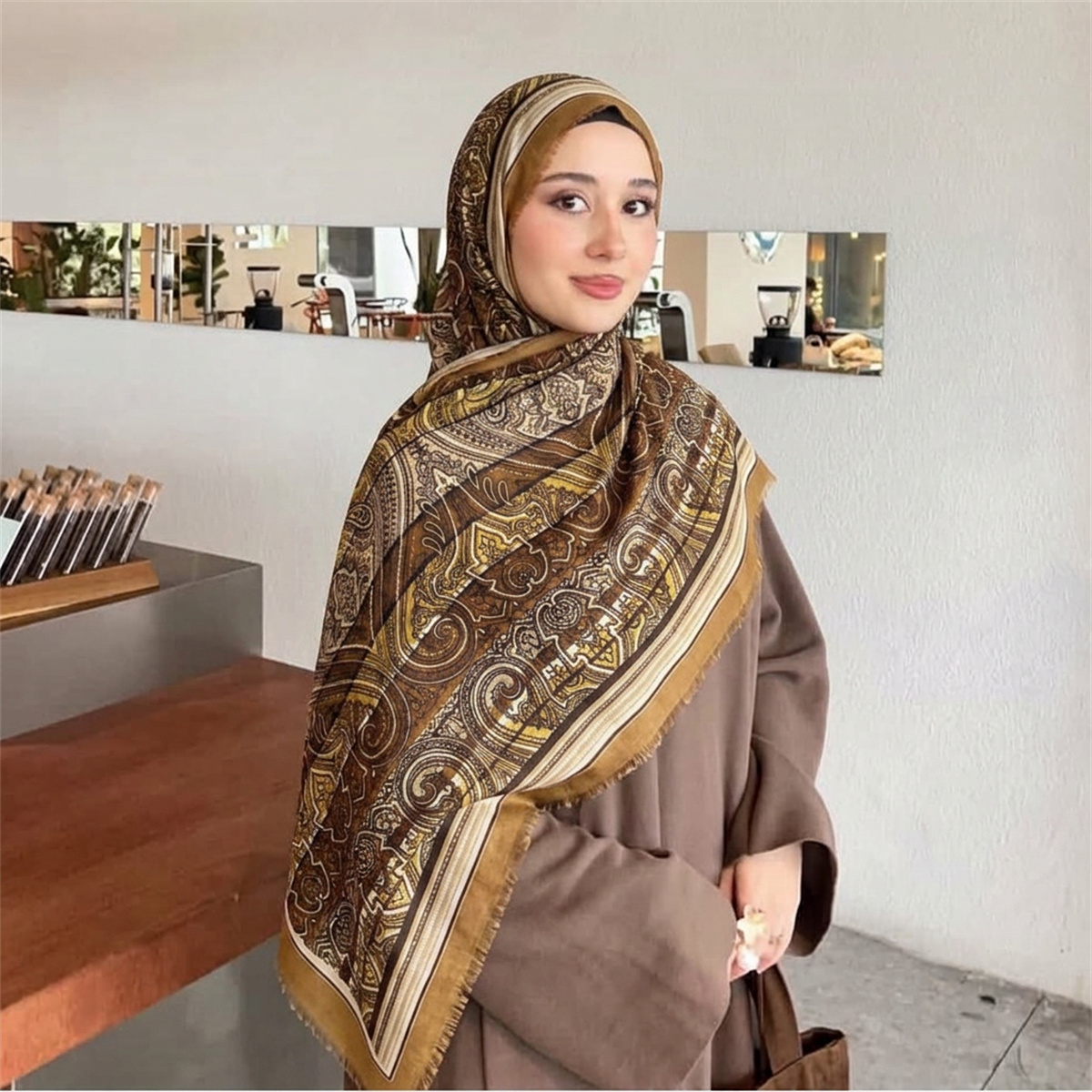 Vintage Paisley Print Hijab Sc - Street Fashion Hijab ulasan dan harga