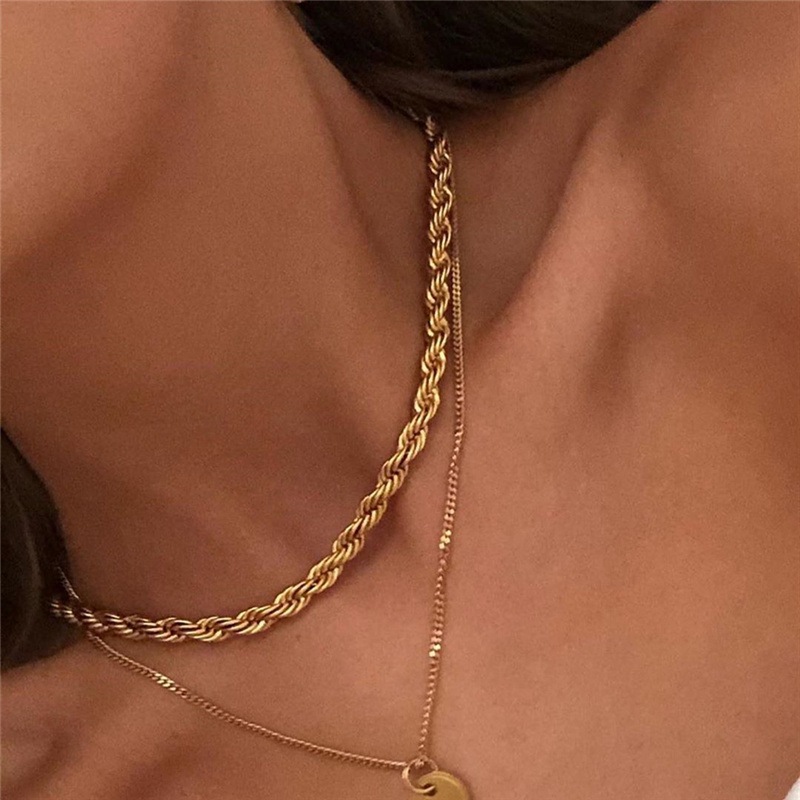Minimalist Basic Gold Color Tw - Fashion Street Singapore ulasan dan harga