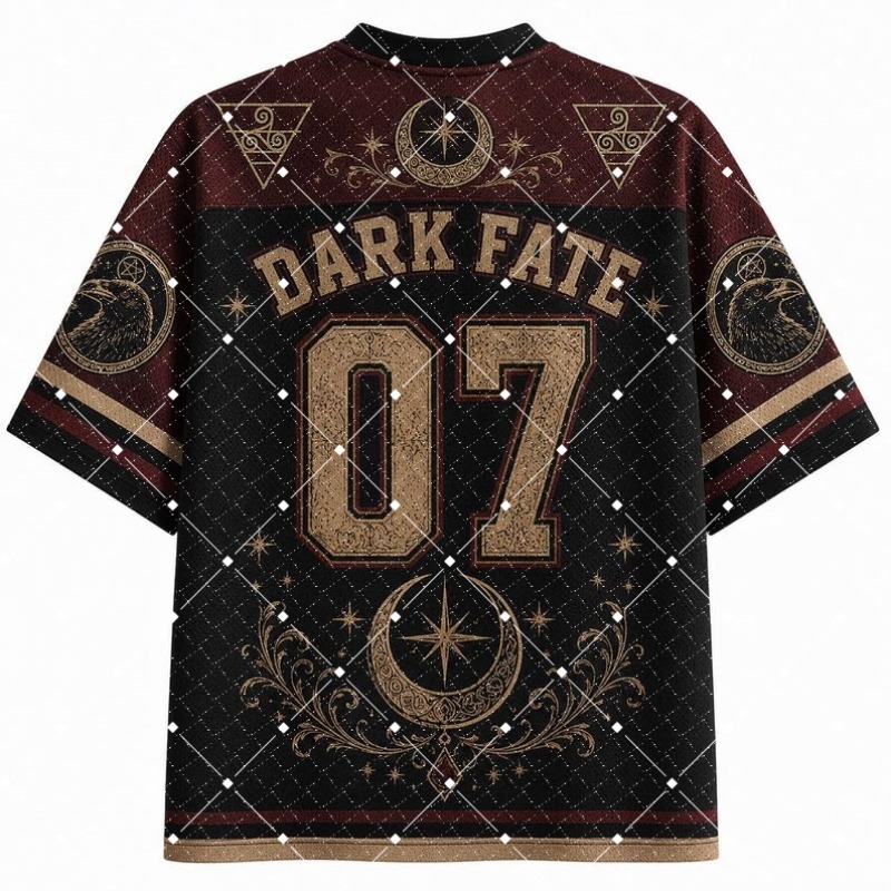Dark Fate Witch Raven Print V‑ - Street Fashion Types ulasan dan harga