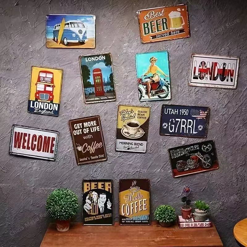 High-Definition Metal Tin Sign - Street Fashion Definition ulasan dan harga