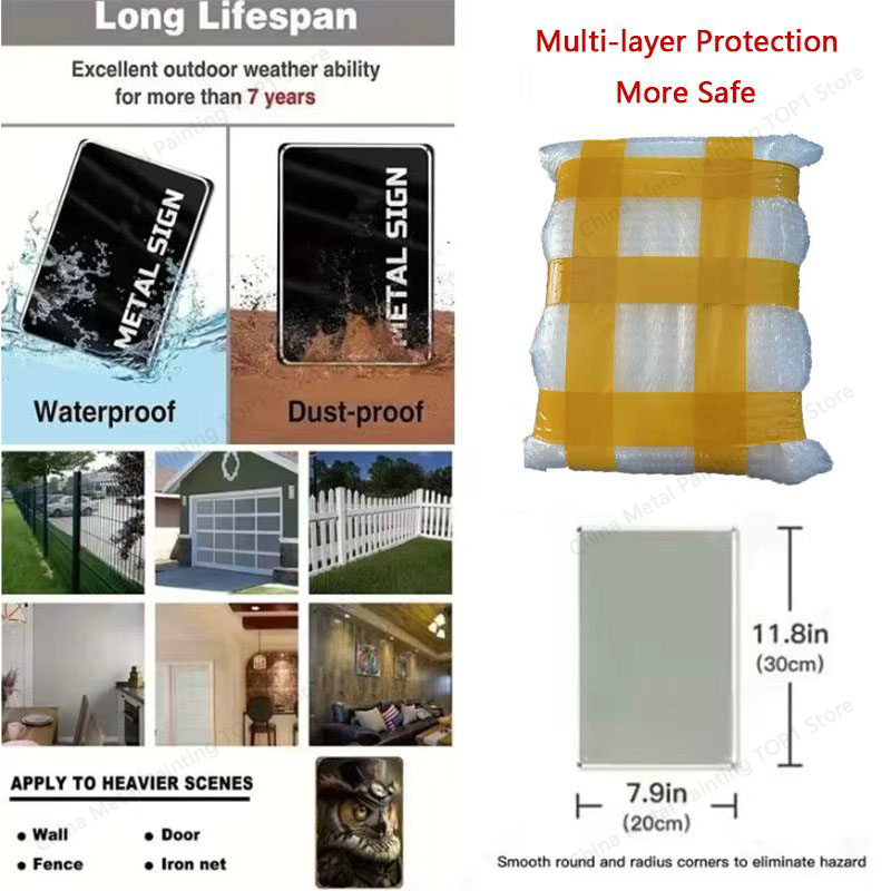 High-Definition Metal Tin Sign - Street Fashion Definition ulasan dan harga