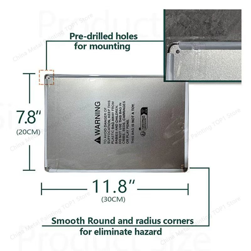 High-Definition Metal Tin Sign - Street Fashion Definition ulasan dan harga