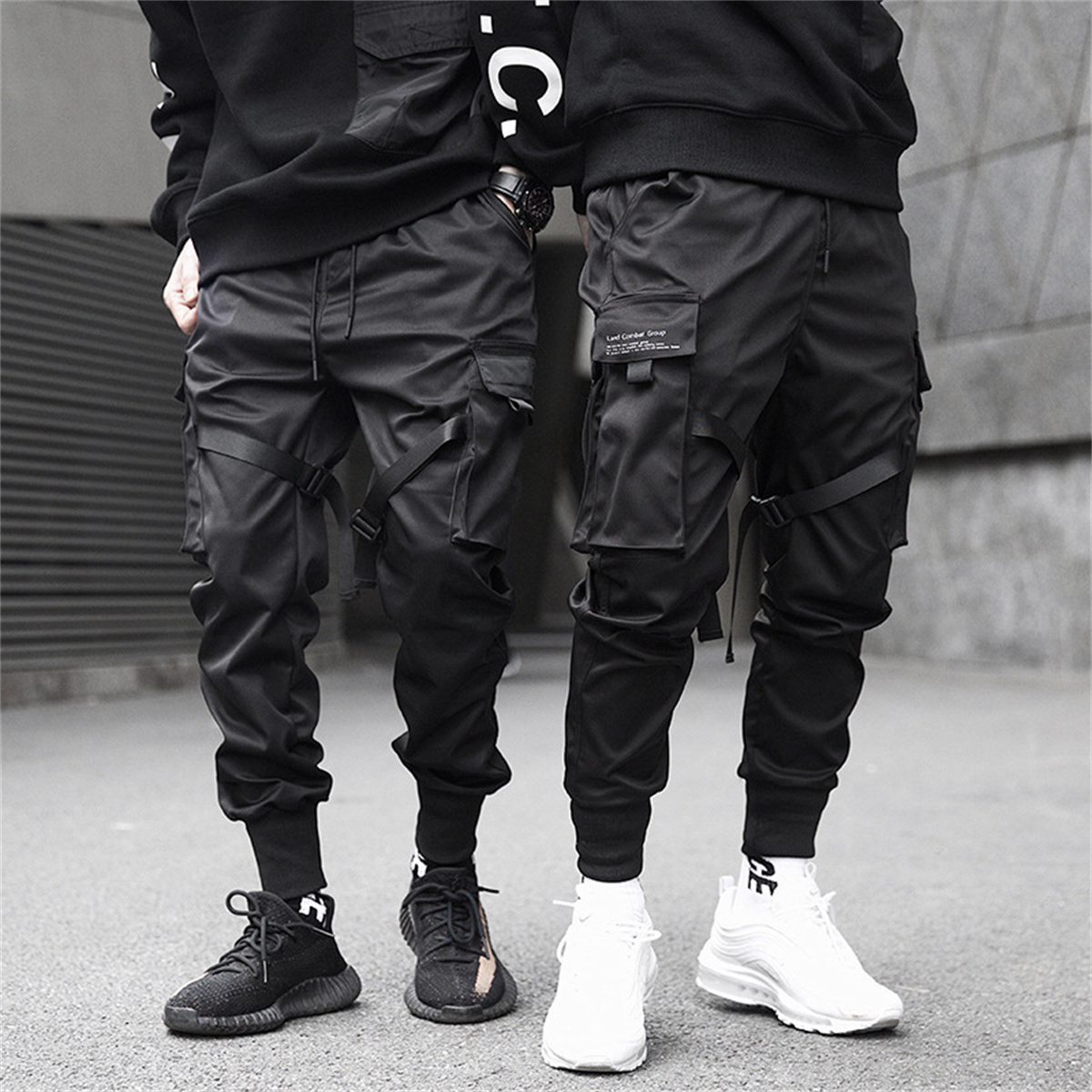 Black Hip Hop Cargo Pants Summ - Street Fashion Brand ulasan dan harga