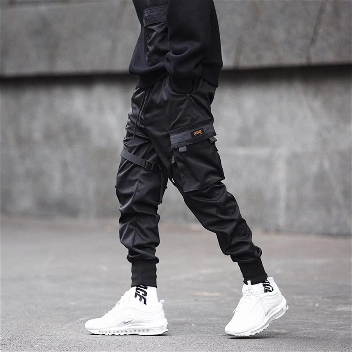 Black Hip Hop Cargo Pants Summ - Street Fashion Brand ulasan dan harga