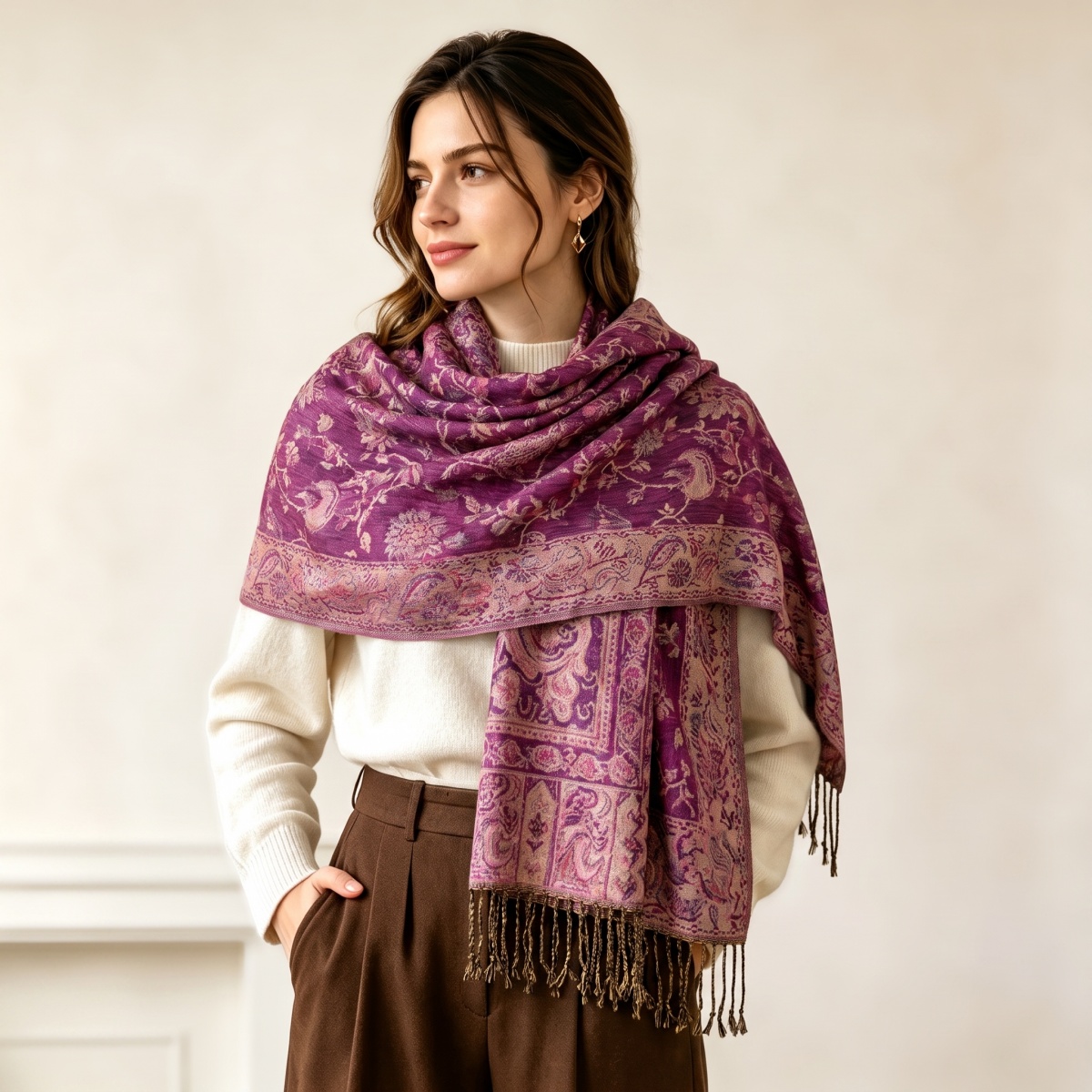 Print Scarf Hijab Pashmina Sha - Street Fashion Hijab ulasan dan harga