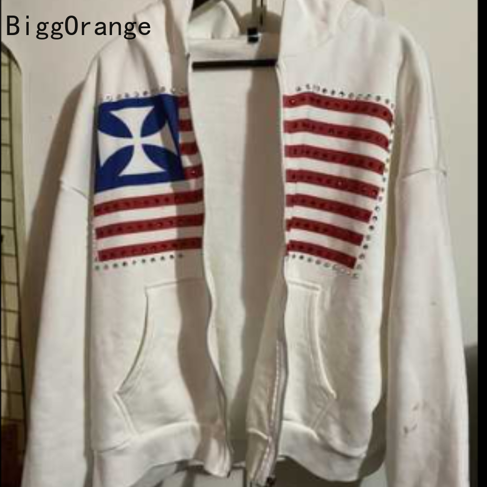 Sweatshirt coat rhinestone emb - Street Fashion Elements ulasan dan harga
