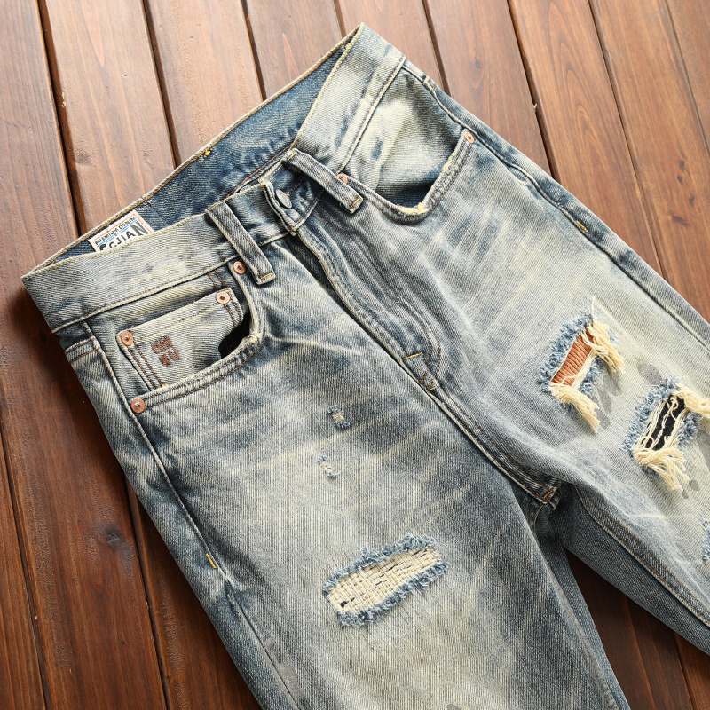 2026 New Heavyweight Ripped Je - Street Fashion High End ulasan dan harga