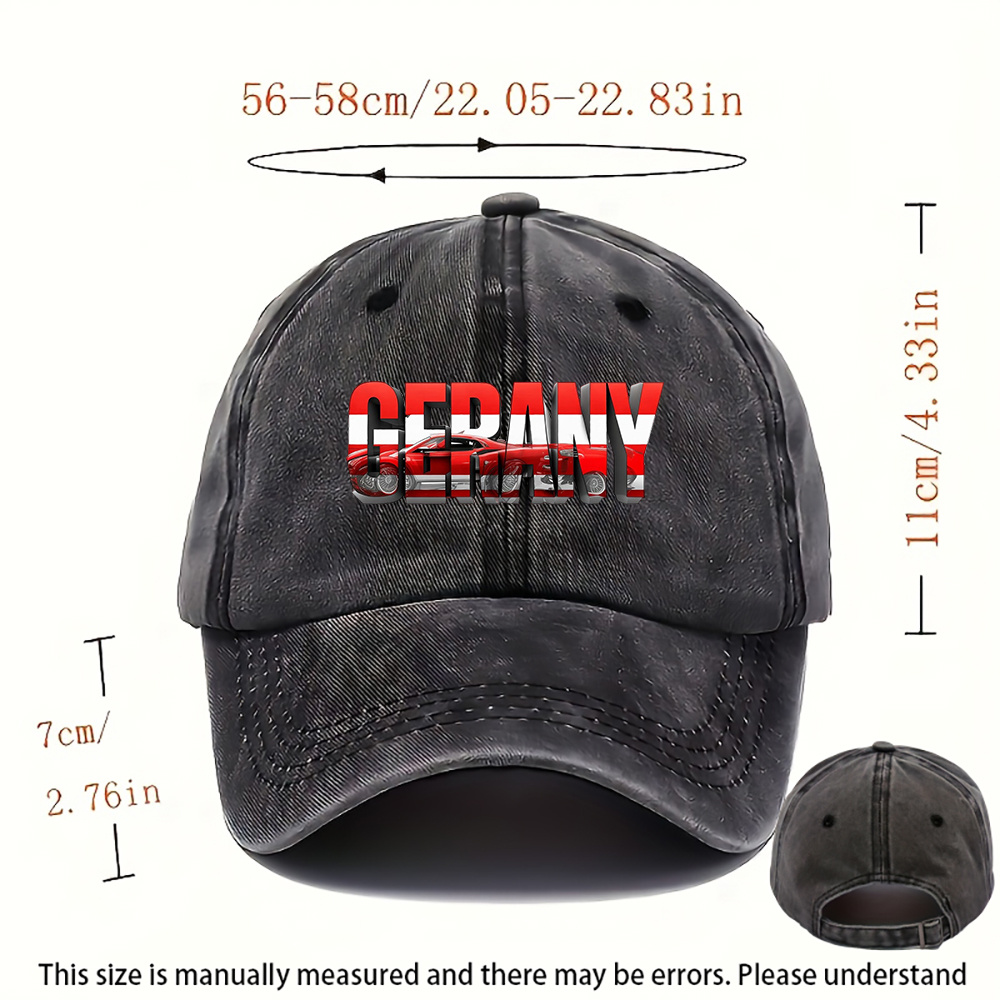 1pc Germany Style Washed Hat,  - Street Fashion Germany ulasan dan harga