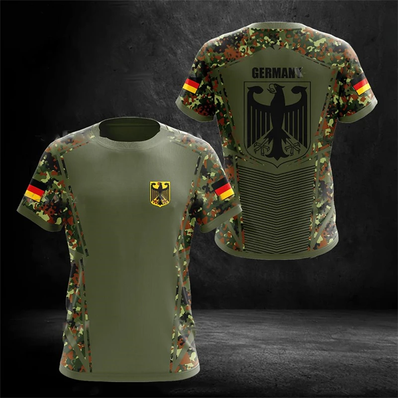 Unisex Germany Camo T-Shirt, E - Street Fashion Germany ulasan dan harga