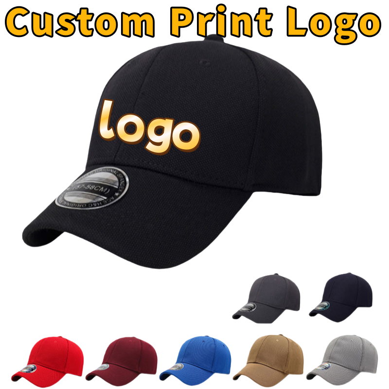Customized Printed Logo Fully  - Baseball Cap Fitted ulasan dan harga
