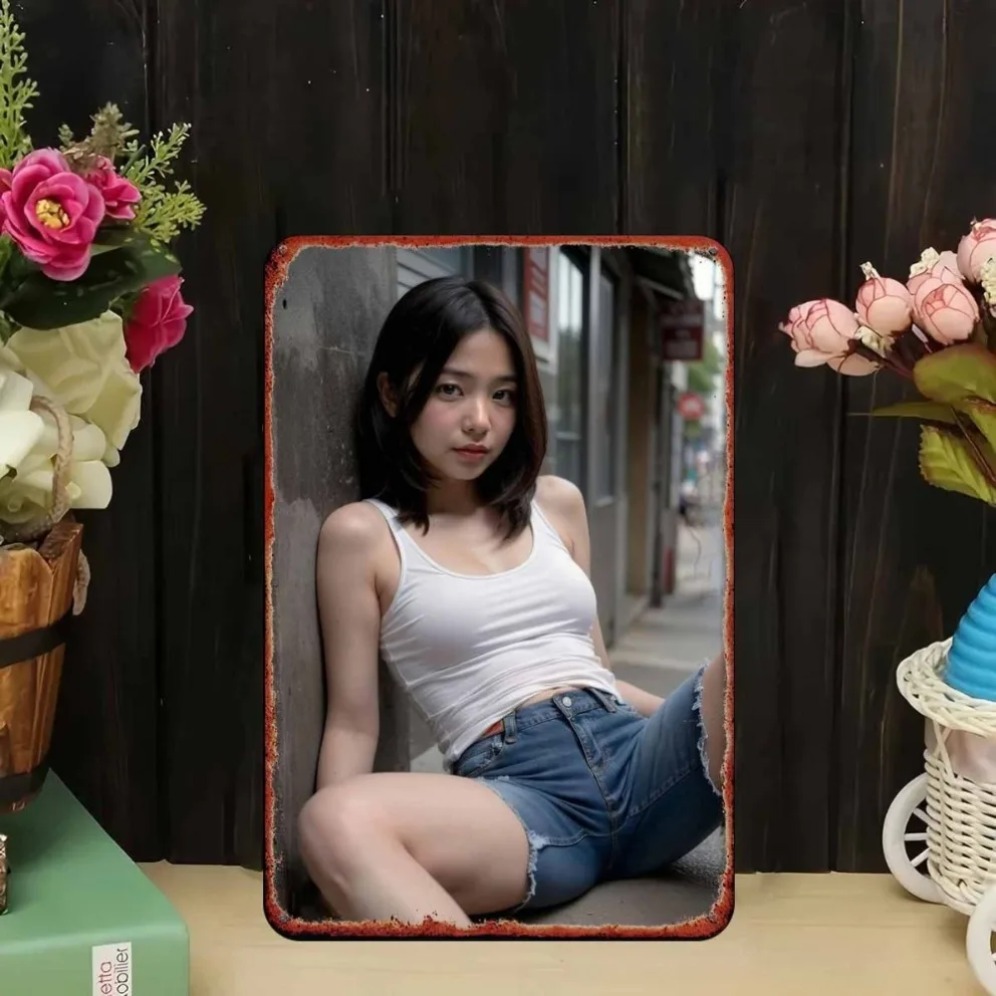 New Trendy HD Metal Wall Art - - Asian Street Fashion Girls ulasan dan harga