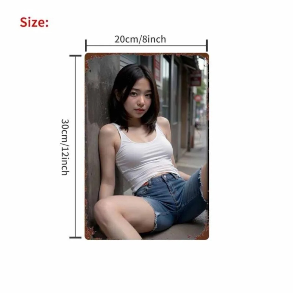 New Trendy HD Metal Wall Art - - Asian Street Fashion Girls ulasan dan harga