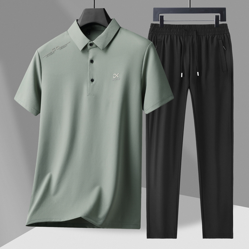 Men's Casual 2-Piece Sportswea - Street Fashion Tshirt ulasan dan harga