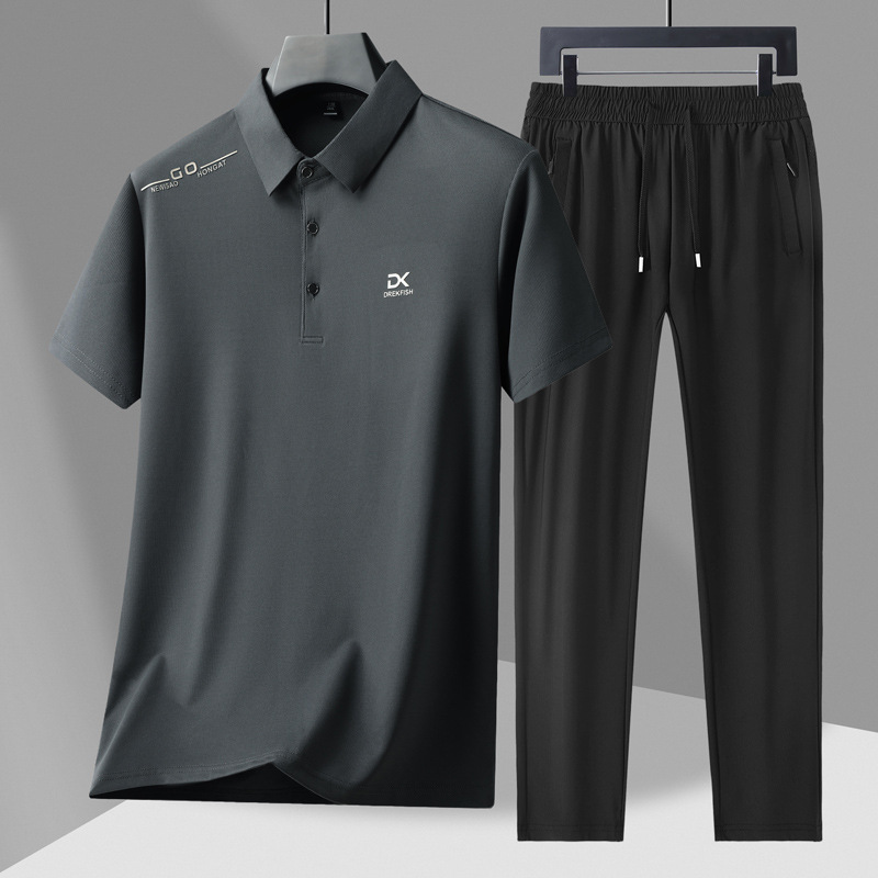 Men's Casual 2-Piece Sportswea - Street Fashion Tshirt ulasan dan harga