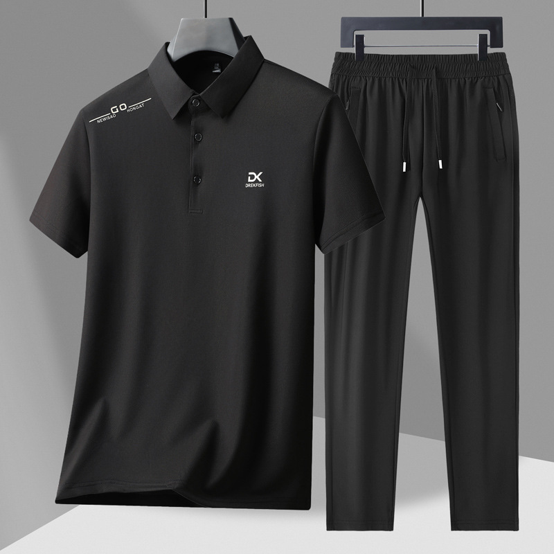 Men's Casual 2-Piece Sportswea - Street Fashion Tshirt ulasan dan harga